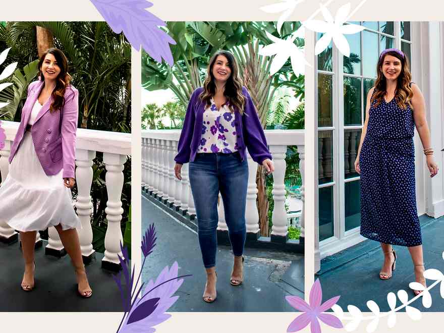 queen for a day in purple clothes