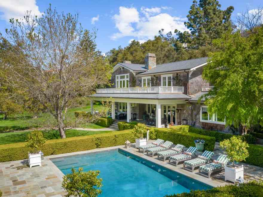 Step inside this grand, ultra-secluded Hamptons-style estate in Pacific Palisades – listed at $35m